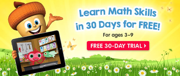 Learn Math Skills Online in 30 Days for FREE! For ages 3-9. FREE 30-Day Trial